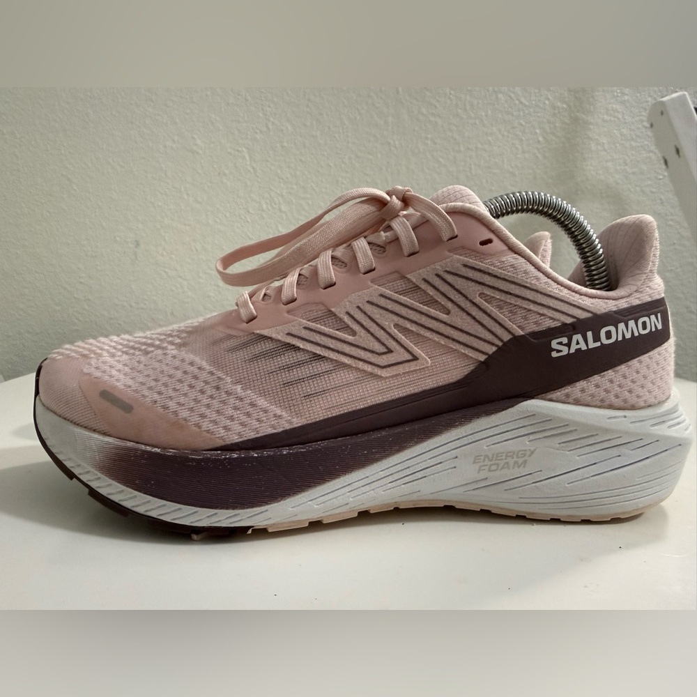 Salomon Aero blaze Women's Running Shoes - Pink and White - Picture 4 of 6